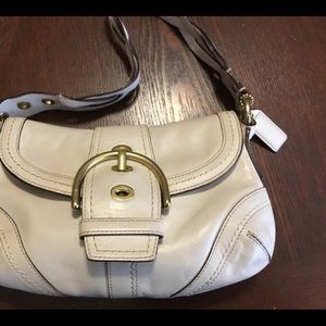 Coach leather buckle bag